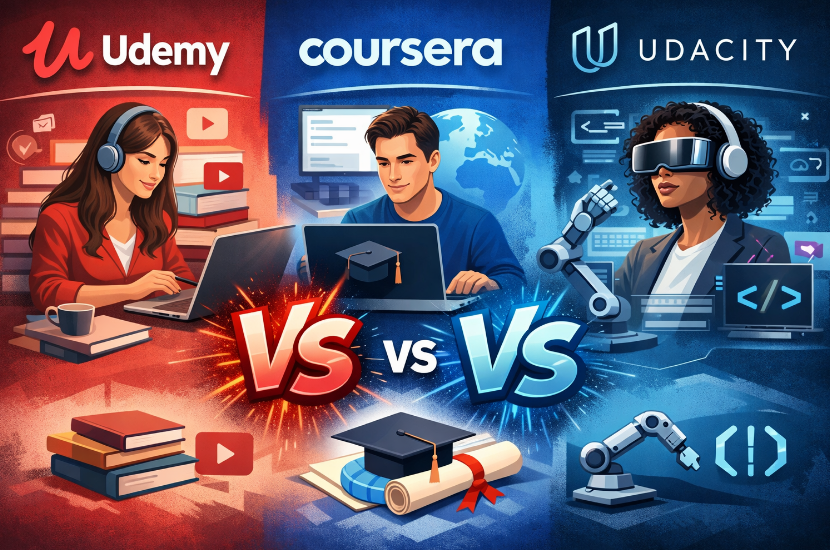 Udemy vs Coursera vs Udacity: Compare Plataformas de Cursos